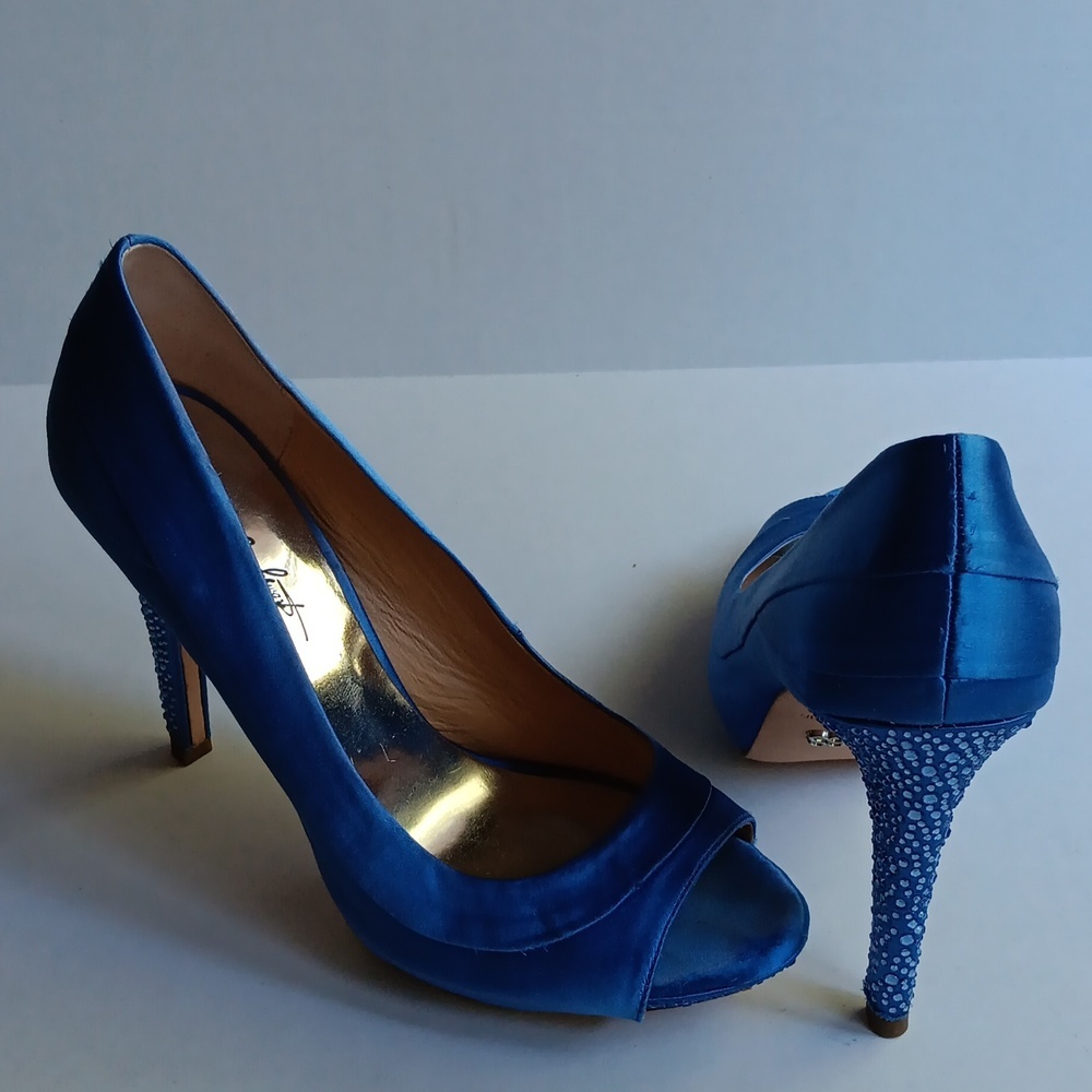 ROYAL BLUE SEXY BEJEWELED HEELS